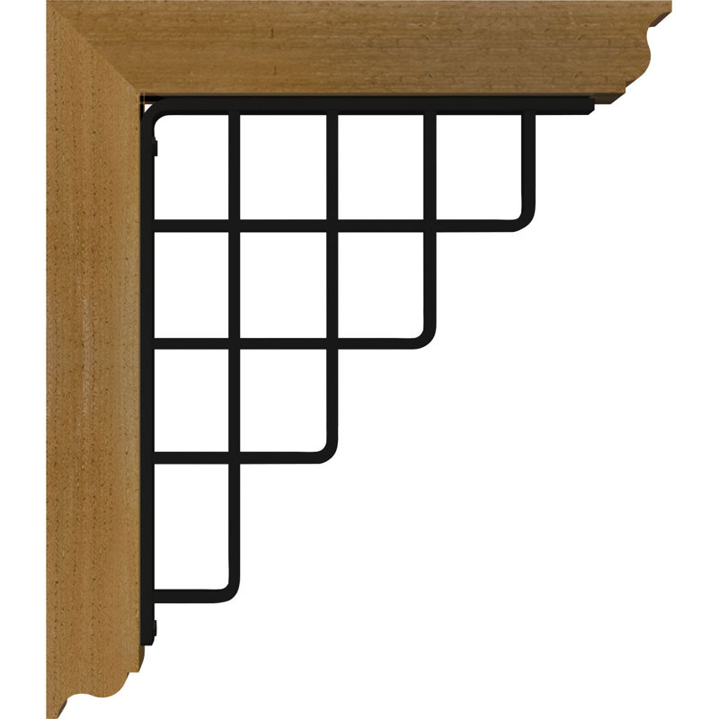 Support de fer traditionnel 4 po Diane, H 18 po x P 15 1/2 po, Cèdre rouge de l'Ouest l 4 po x T 4 po (sciage br