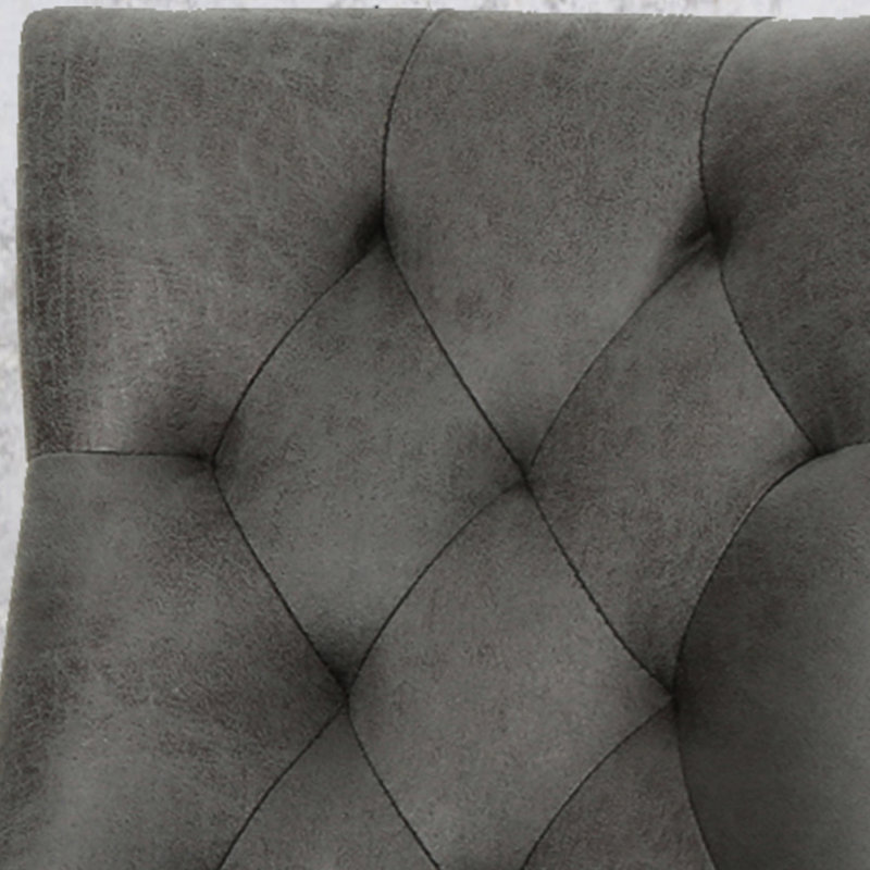 2 Slate Dining Chairs - Modern Look, Ergonomic, Back (2) Microfiber