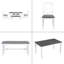 Ensemble de 6 tables de salle à manger en bois avec banc rembourré et 4 chaises de style campagnard