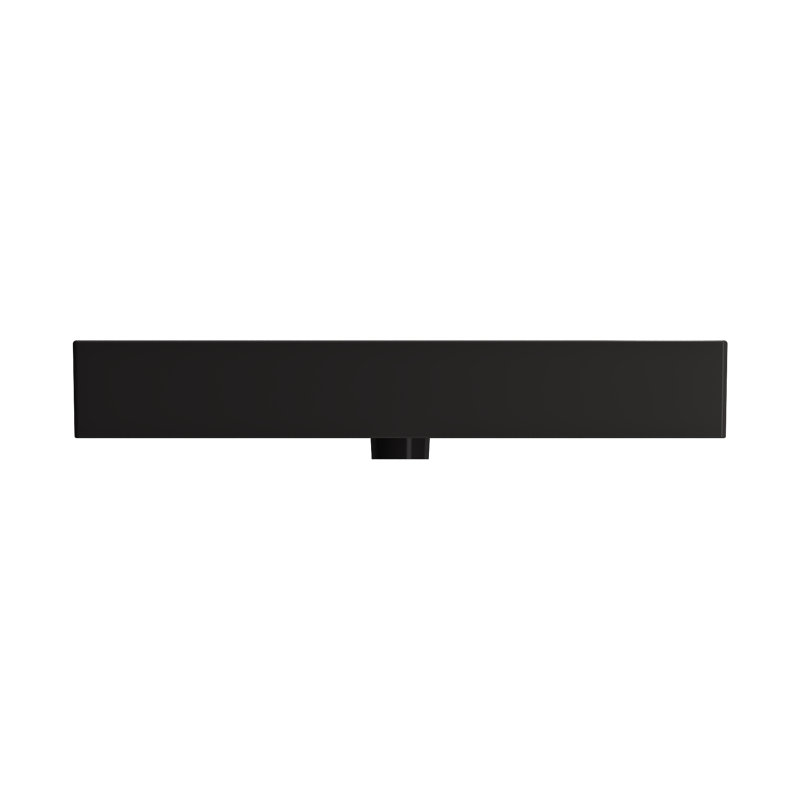 Milano 31.69'' L Bathroom Sink, Matte Black, 8" Widespread