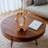 Wooden Hurricane Candle Holder with Metal Handle