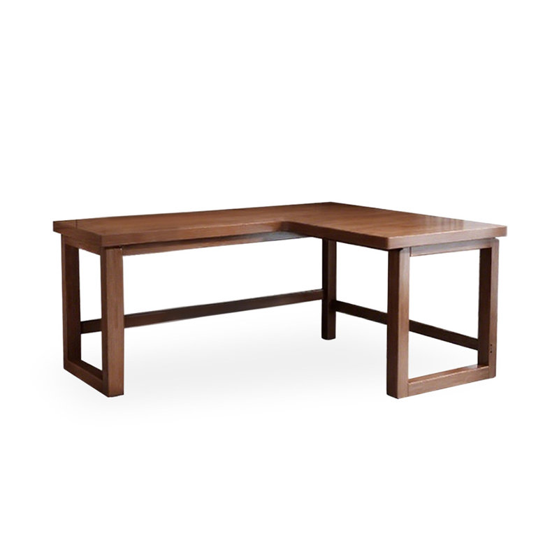 Bureau rectangulaire en bois massif brun noisette, H 29,53 po x l 55,12 po x P 39,37 po, Retour à droite