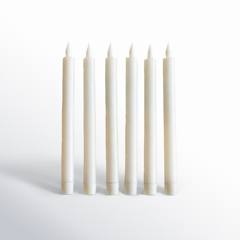 Unscented Flameless Taper Candle with Paraffin Holder