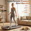 Tapis roulant sous le bureau 3 en 1 avec inclinaison, tapis roulants pliables pour la maison, tapis de marche avec guidon pour la marche et le jogging, avec télécommande et affichage à DEL-134875854