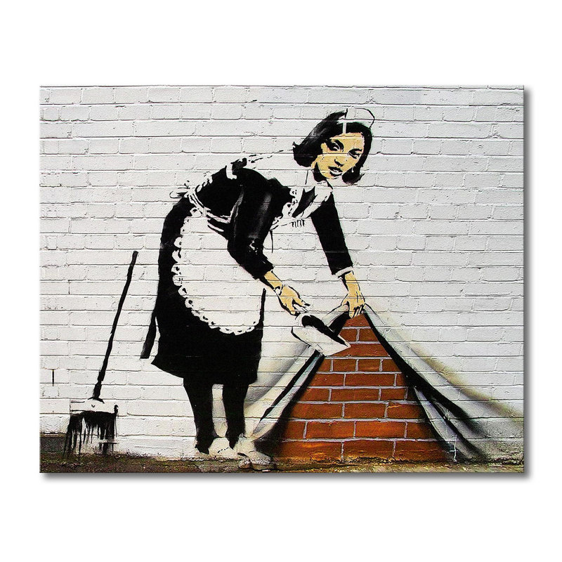 Banksy No.19 - No Frame Print on Canvas, 80cm H x 100cm W x 2cm D