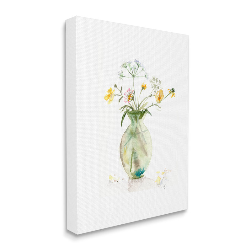 Buttercups Daisies, H 20 po x l 16 po x P 1,5 po, Toile tendue