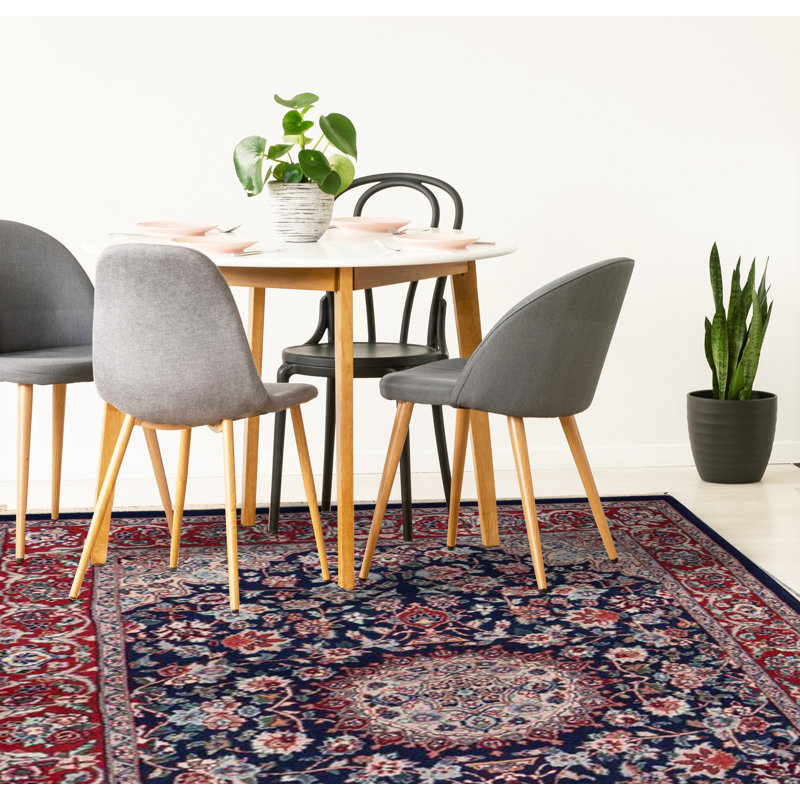 Hand-Knotted High-Quality Navy Area Rug