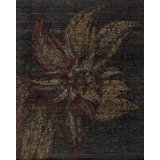 Art Tec Hand Knotted Wool Area Rug in Black