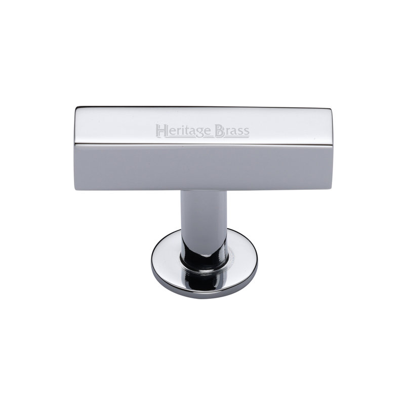 Heritage Brass Cabinet Knob Symmetrical Square Design 44mm