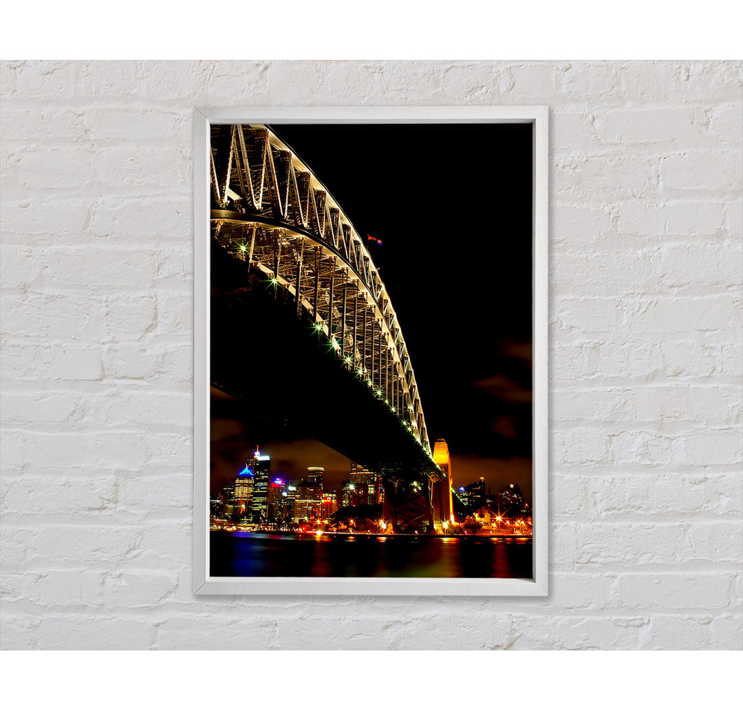 Sydney Harbour Bridge Brown Nights - Einzelner Bilderrahmen Kunstdrucke auf Leinwand