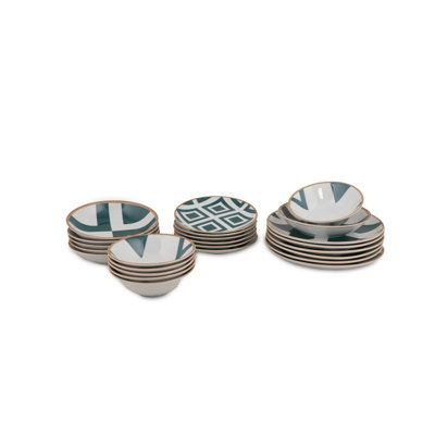 Porcelain China Dinnerware Set 24 Piece - Service for 6