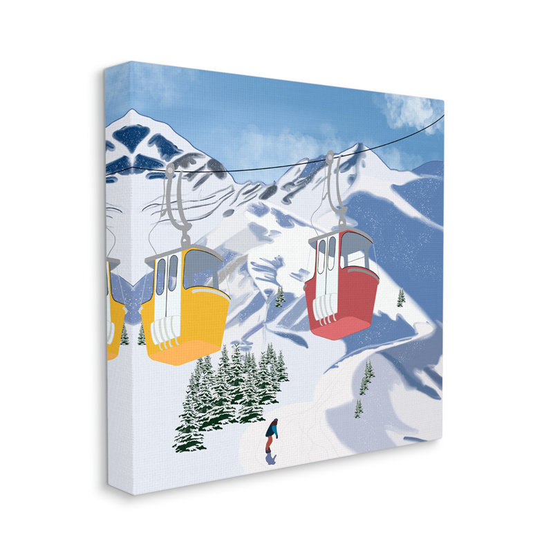 Art mural sur toile surdimensionné, "Snowy", H 24 po x l 24 po x P 1,5 po, Toile tendue