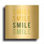 «Smile Smile» par Ann Kelle, art mural en métal doré, 24 po x 24 po-133651163