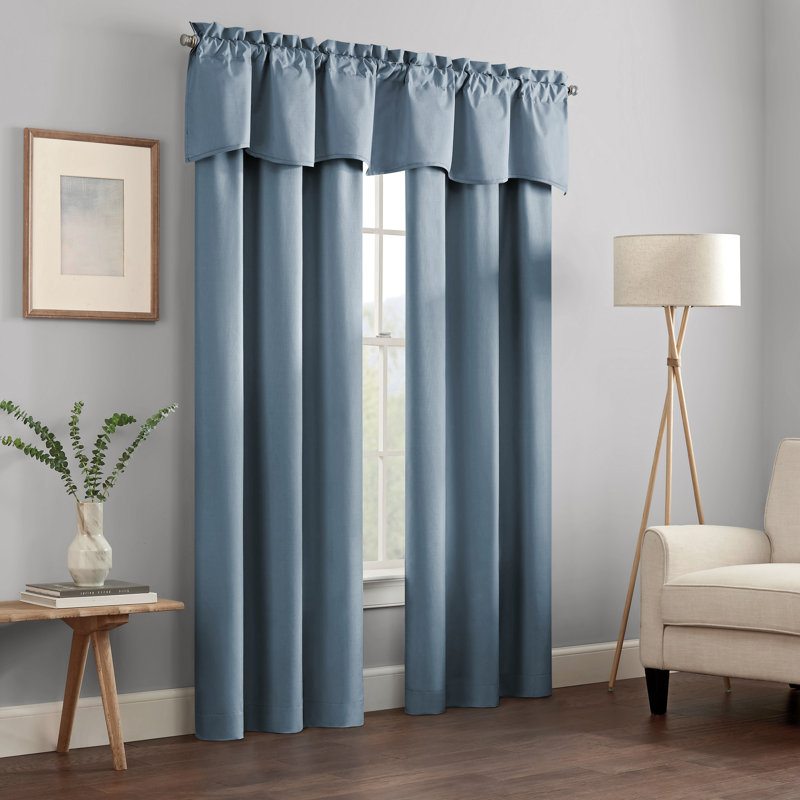 Kendall Scalloped Window Valance, Slate