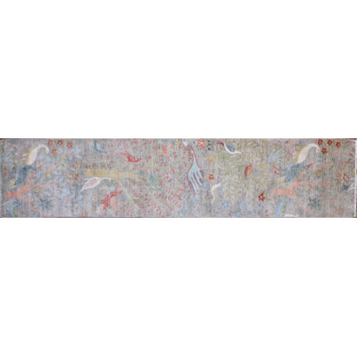 Transitional One-of-a-Kind Runner 2'6" X 11'10" Hand Knotted Area Rug