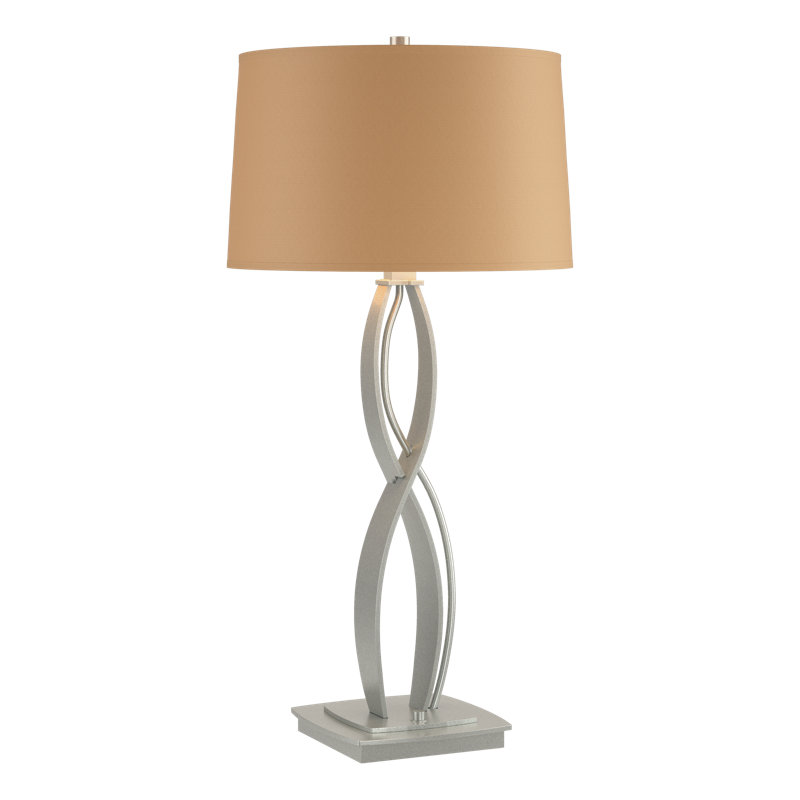 Almost Infinity Table Lamp, Flax, Vintage Platinum