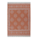 Geometric Area Rug in Orange