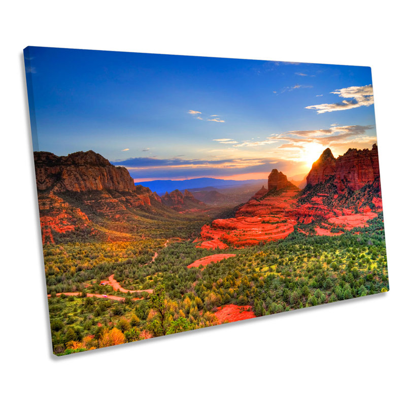 Red Rocks Landscape Arizona - Wrapped Canvas Print, 40.6cm H x 61cm W x 2cm D