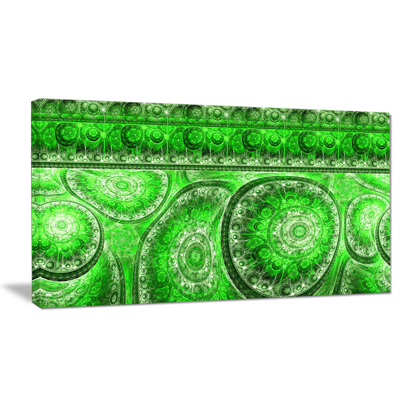 « greening cells fractal design », impression sur toile tendue, H 16 po x l 32 po x P 1 po