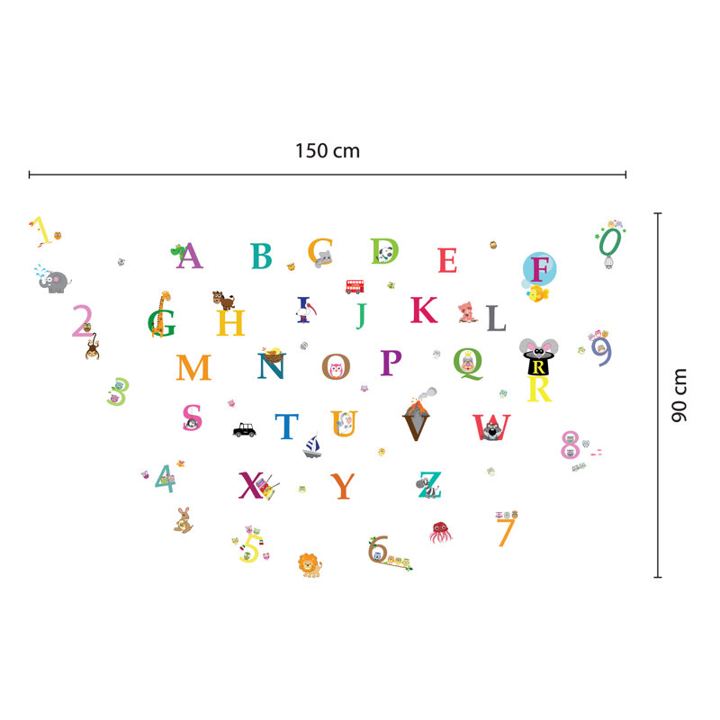 Text & Numbers Non-Wall Damaging Wall Decal