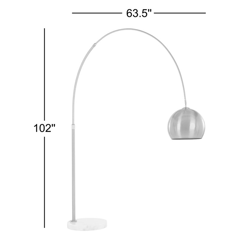 Ikon Arched Floor Lamp, Black, Black
