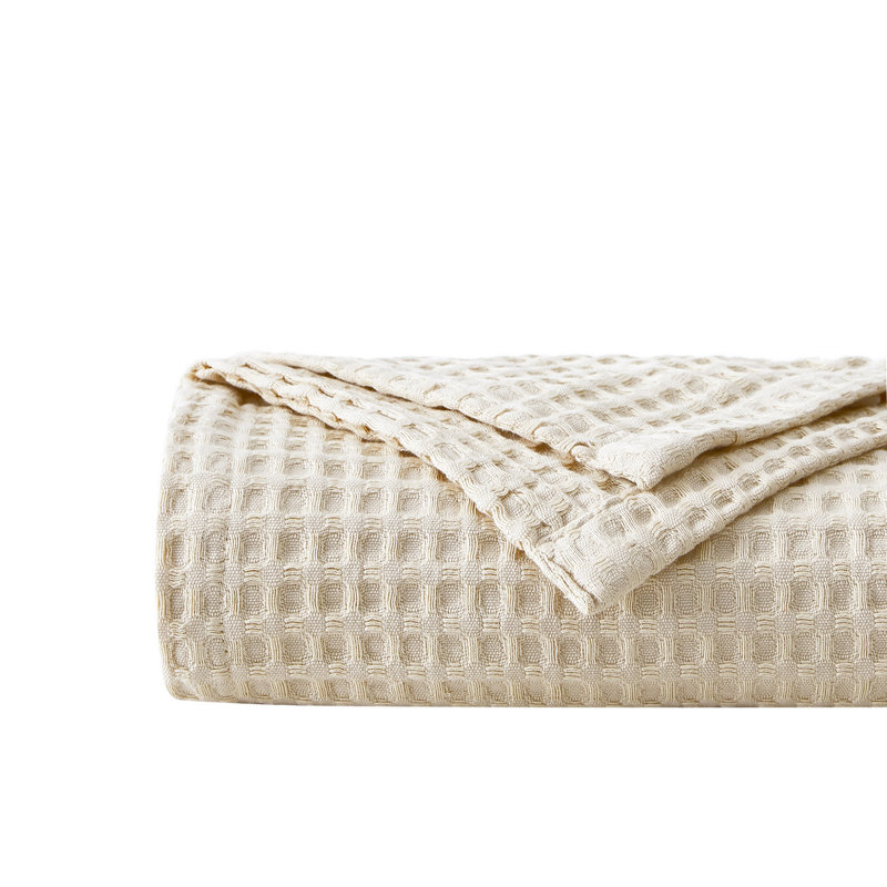 Jeté gaufré 100% coton Southshore Fine Linens, L 50 po x L 60 po, Taupe