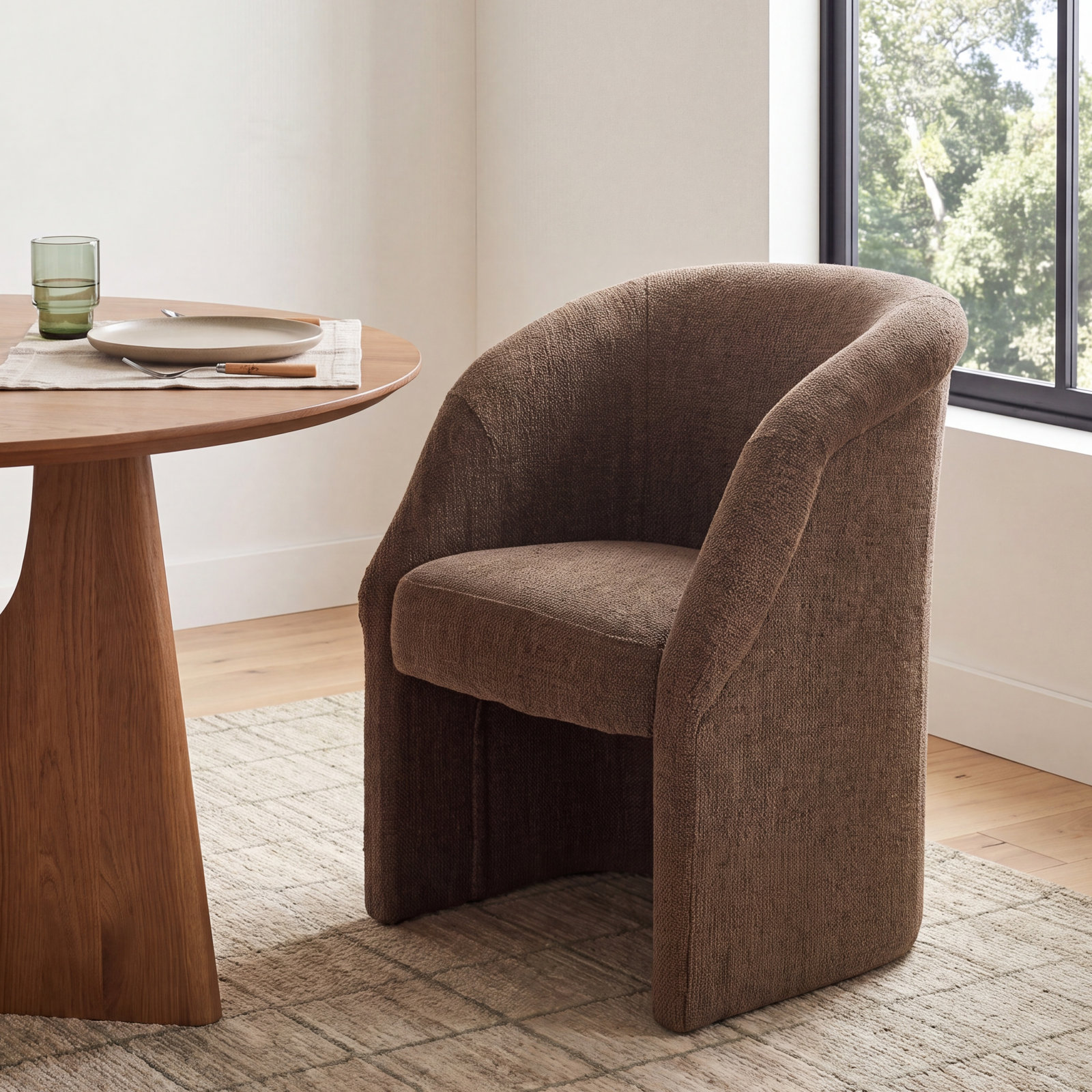 Wyeth Dining Armchair, Brown
