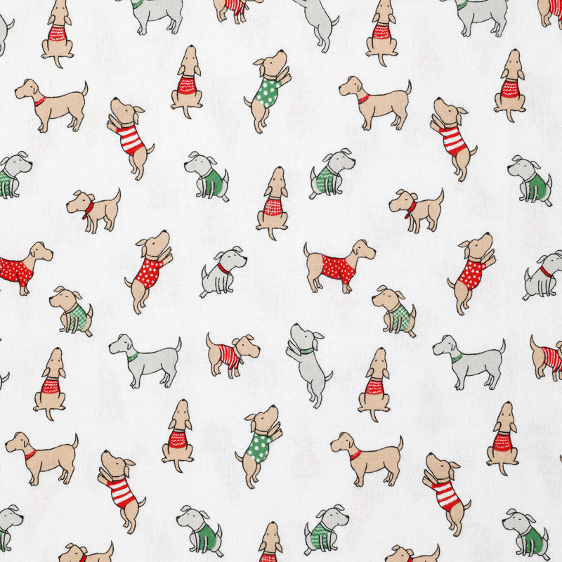 Ensemble de literie en flanelle 100 % coton, Ensemble de draps pour lit simple TG + un drap-hou, Chiens d'hiver