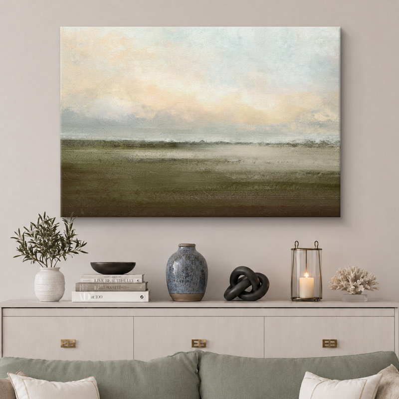 Reproduction d'art sur toile encadrée, 36" H x 72" W, Toile tendue, Sans cadre
