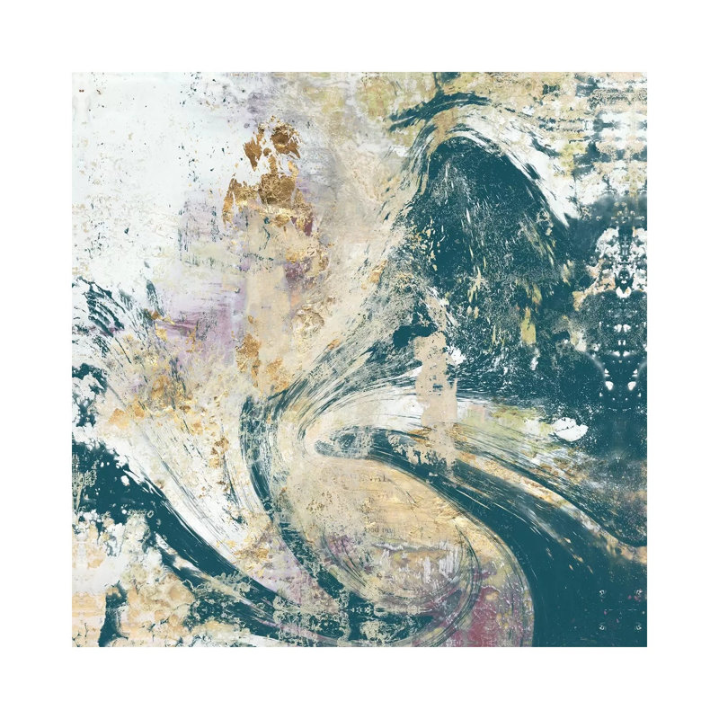 Teal Aerial by Jennifer Goldberger - Wrapped Canvas Painting, 30.48 cm H x 30.48 cm W