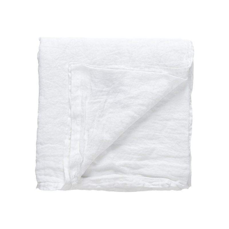 Maria Table Cloth 100% Li, 55.13" Square, Chalk White