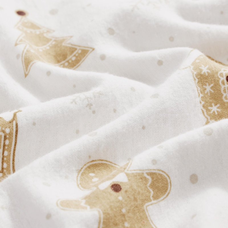 Ensemble de lit en flanelle 100% coton, Ensemble de draps pour lit simple avec 1 taie d'or