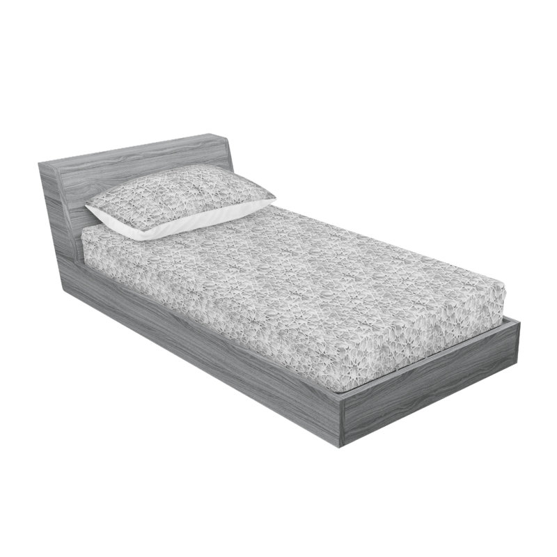 Drap-housse et taie décorative Ambesonne, Ensemble de draps pour lit simple avec 1 taie d'or