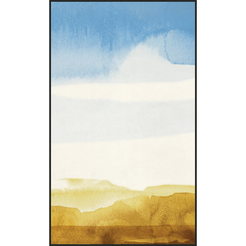 Golden Land 2 par Thom Filicia - peinture sur toile à cadre flottant