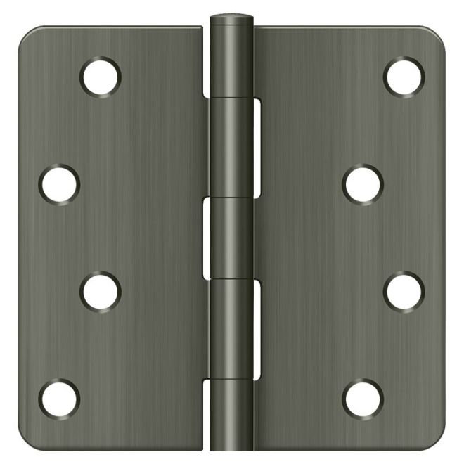 Charnière Deltana S44R415A, 4 po x 4 po x 1/4 po, en nickel antique, Nickel antique