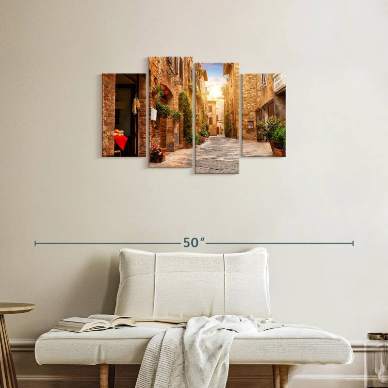 Rue Nicci à Pienza, H 22 po x l 36 po
