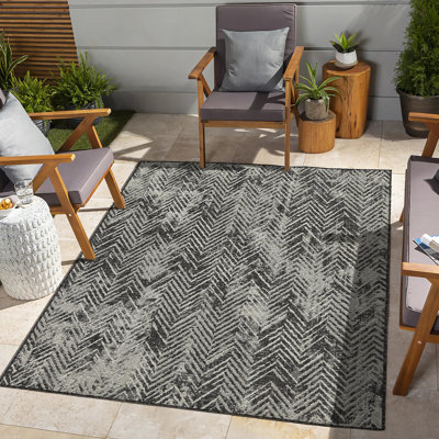 Tapis intérieur / extérieur anthracite Sunshine