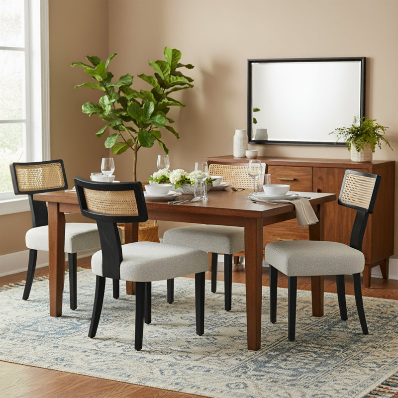 Solid Dining Chair, Black