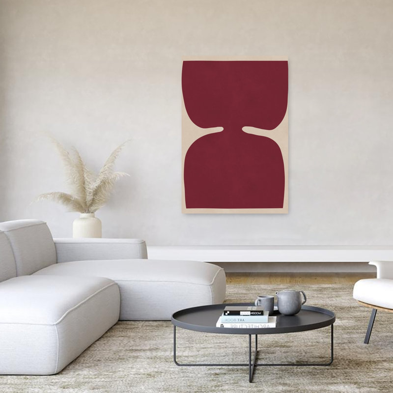 Reproduction d'art moderne moderne abstrait marron audacieux, 60" H x 40" W