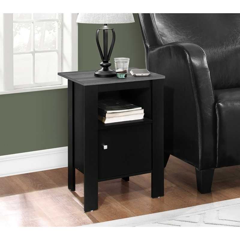 Table d'appoint polyvalente pour le côté, la fin, la table de chevet, la lampe et le rangement dans le salon et la chambre à coucher avec design transitionnel