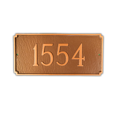 Plaque d’adresse murale sur 2 lignes silvia