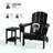 Dalson 5-Piece Plastic Adirondack Chair with Side Table and Ottomans-95981046