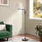 63" Traditional Adjustable Swing Arm Floor Lamp for Living Room, Bedroom