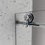 Une porte de douche fixe et une porte décalée sans cadre, de grandes poulies en acier inoxydable 304 de 70 mm avec fonction de fermeture douce réglable, avec nettoyage facile et protection anti-déflagrante