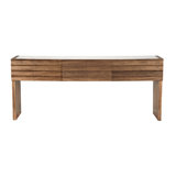 Wolf Console with White Marble Top