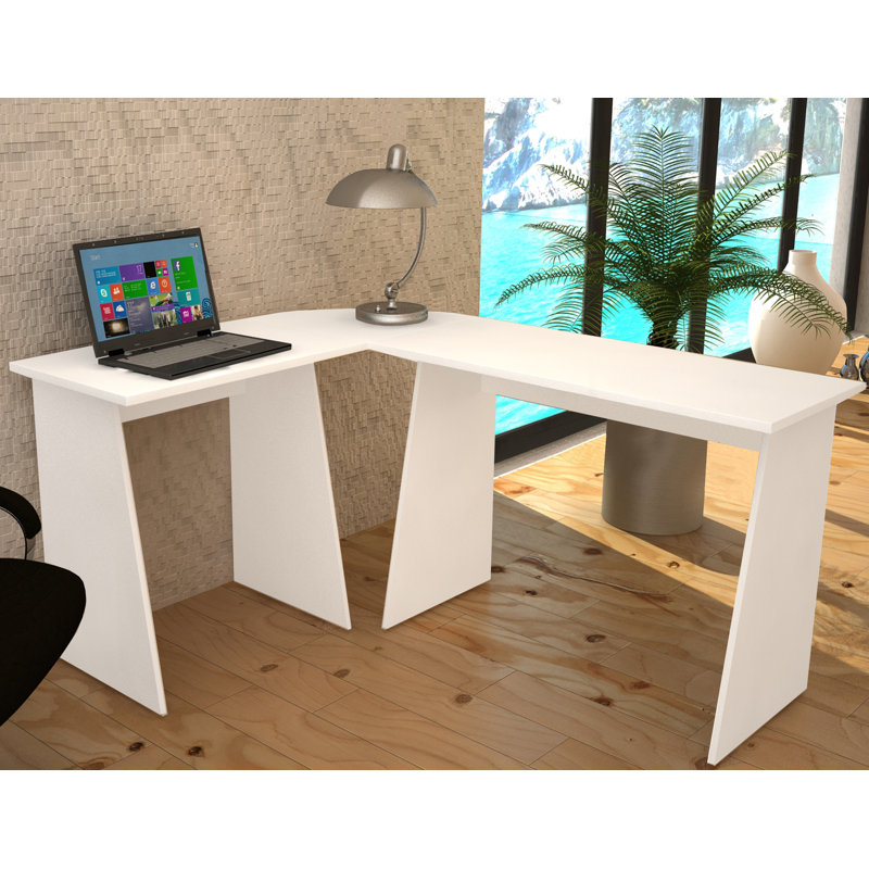 Masola Corner Desk Shell, White