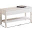 Banc à chaussures de rangement en bois massif blanc - Pratique et élégant, une option moderne et raffinée