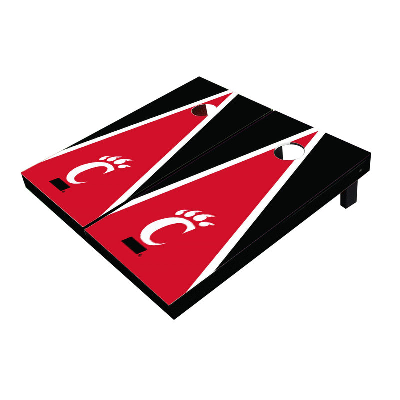 NCAA Alternant Triangle Cornhole Board, Cincinnati Bearcats, Red/Black Matching