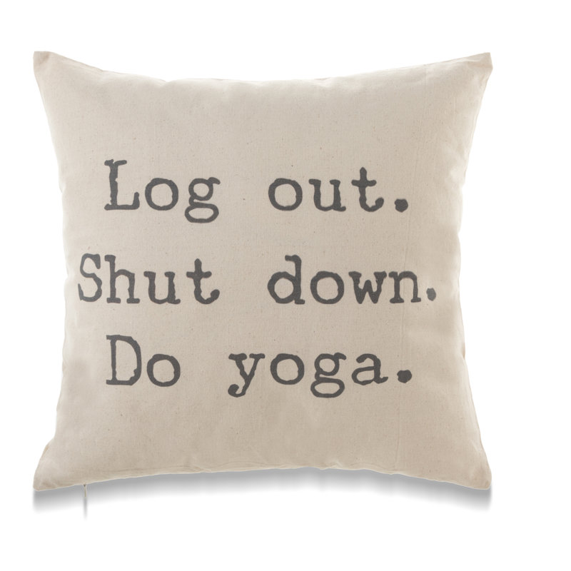 Housse de coussin en coton Yoga