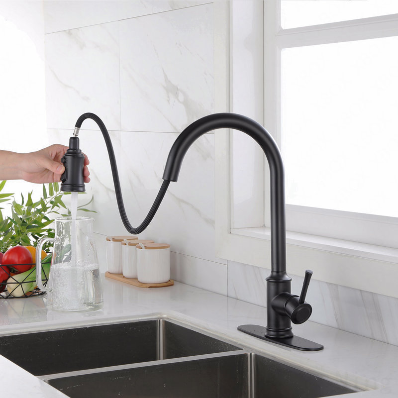 Robinet de cuisine tactile avec douchette rétractable